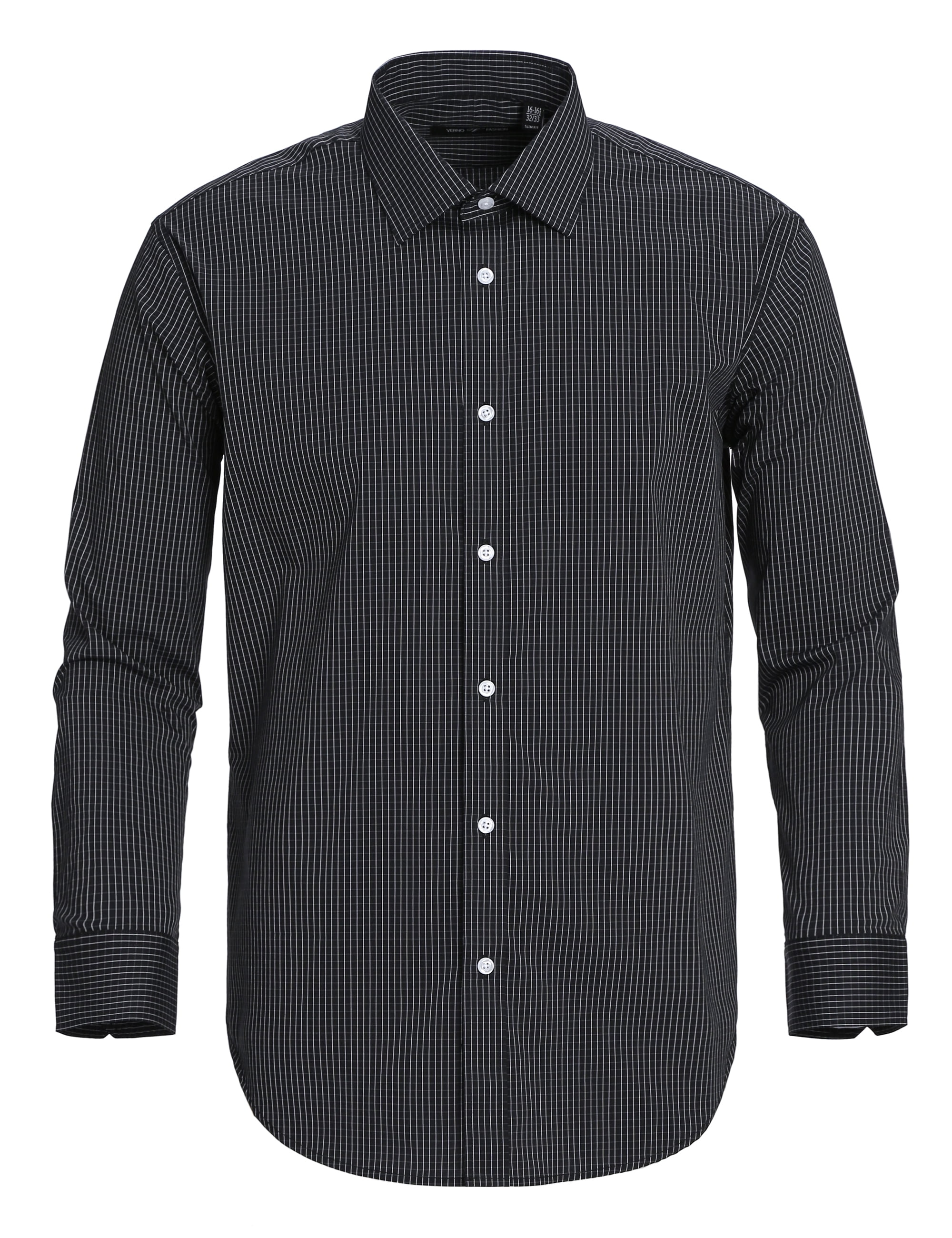 Men's SlimFit Dress Shirt Performance Stretch Stripe and Gingham Dress