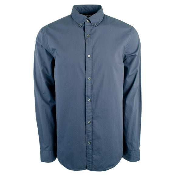 Men's Slim Fit Garment Dyed Long Sleeve Shirt-M-XL