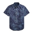 thumbnail image 1 of Men's Slim Fit Koi Fish Short Sleeve Shirt-P-XL, 1 of 2