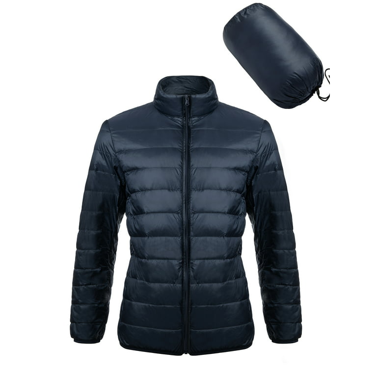 cllios Men's Lightweight Puffer Jacket Ultralight Packable Hooded Down  Jacket Puffer Down Coats Windproof Insulated Warm Coat with Zipper Pockets  Black S-3XL 