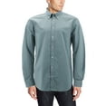 thumbnail image 1 of Men's Slim Fit Long Sleeve Button Down Collar Patterned Classic Dress Shirt (Blue 15, XL), 1 of 3
