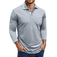 thumbnail image 1 of Men's Slim Fit Long Sleeve Shirt Casual Button Down Collar Tops Breathable Comfortable Stylish Outfit For Fall Winter Daily Wear Mens Summer Lightweight Pullover Tee Shirts, 1 of 7