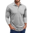 thumbnail image 1 of Men's Slim Fit Long Sleeve Shirt Casual Button Down Collar Tops Breathable Comfortable Stylish Outfit For Fall Winter Daily Wear Mens Summer Lightweight Pullover Tee Shirts, 1 of 7
