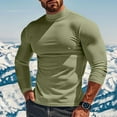 thumbnail image 1 of Men's Slim Fit Long Sleeve Shirts Mock High Neck Base Tees Lightweight Moisture Wicking Athletic Casual Tops (XL, Green), 1 of 7