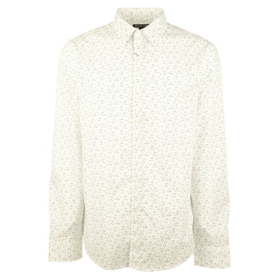 Men's Slim Fit Micro Dot Print Long Sleeves Shirt-DE-X-Large