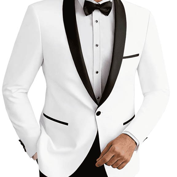 Men's Slim Fit One Button Shawl Lapel Tuxedo Blazer Formal Wedding Groomsmen Business Prom Party Jacket
