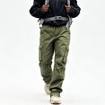 thumbnail image 1 of Men's Slim Fit Outdoor Work Pants UPF50+ Quick Dry Breathable Side Cargo Pockets S-XXL, 1 of 10