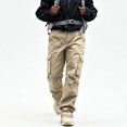 thumbnail image 1 of Men's Slim Fit Outdoor Work Pants UPF50+ Quick Dry Breathable Side Cargo Pockets S-XXL, 1 of 10