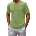 thumbnail image 1 of Men's Slim Fit Performance T-Shirt Wicking Athletic Workout Tee for Casual Sports and Gym Mens T-Shirts Solid Color Sleeve Casual Crew Neck Basic Tees, 1 of 7