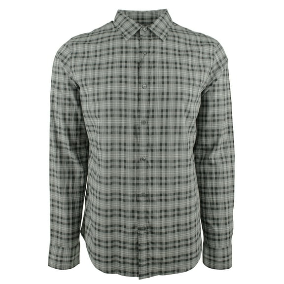 Men's Slim Fit Plaid Long Sleeve Shirt-HG-XXL
