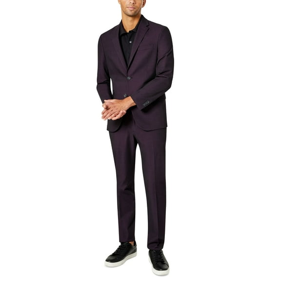 Men's Slim-Fit Ready Flex Stretch Fall Suits Purple 38S