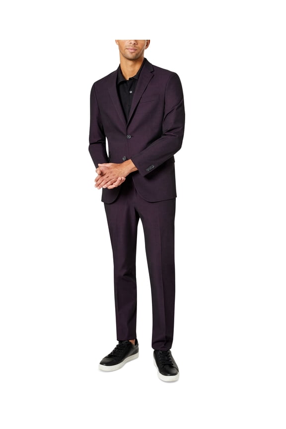 Men's Slim-Fit Ready Flex Stretch Fall Suits Purple 38S