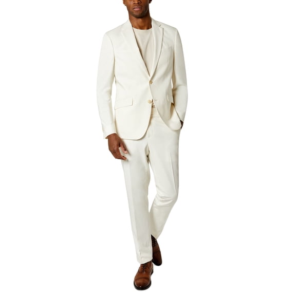 Men's Slim-Fit Ready Flex Stretch Suit White 42S