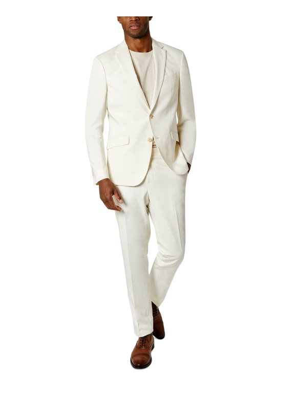 Men's Slim-Fit Ready Flex Stretch Suit White 42S