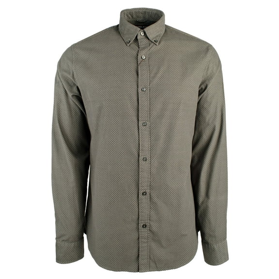 Men's Slim-Fit Rex Corduroy Printed Long Sleeve Shirt SG Small