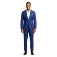 thumbnail image 1 of Men's Slim Fit Solid 2 Piece Notch Lapel Suit Set, 17 Color Options, 1 of 4