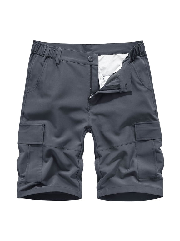 Men's Slim Fit Stretch Denim Shorts - Ripped Design, 4-Pocket, Comfort Flex Waist, Summer Casual
