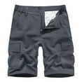 thumbnail image 1 of Men's Slim Fit Stretch Denim Shorts - Ripped Skinny Design - Nylon - 32-42 Sizes, 1 of 5