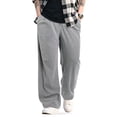 thumbnail image 1 of GINGTTO Men's Corduroy Loose Fit Pants, Casual Wide Leg Elastic Waist Trousers for Daily Wear, Lounge, and Streetwear, Sizes 28-38, 1 of 5