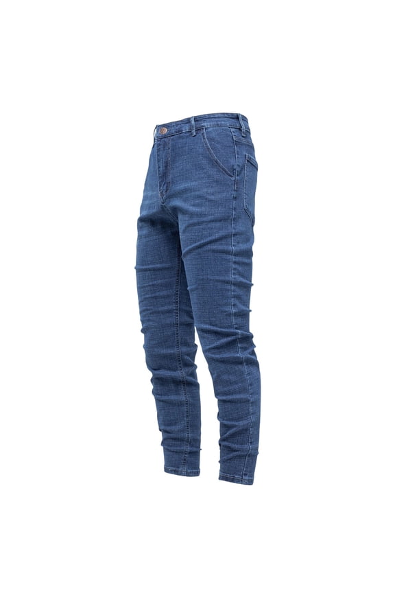Men's Slim Fit Stretch Tapered Jeans Skinny Jeans for Men, Fashion Straight Leg Comfort Flex Waist Denim Pants Blue