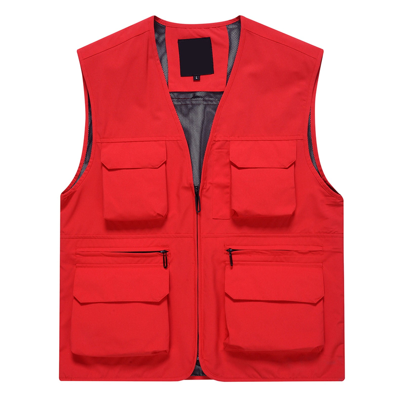 Men's Slim Fit Stretchable Tank Top With Pocket Zipper Detail ...