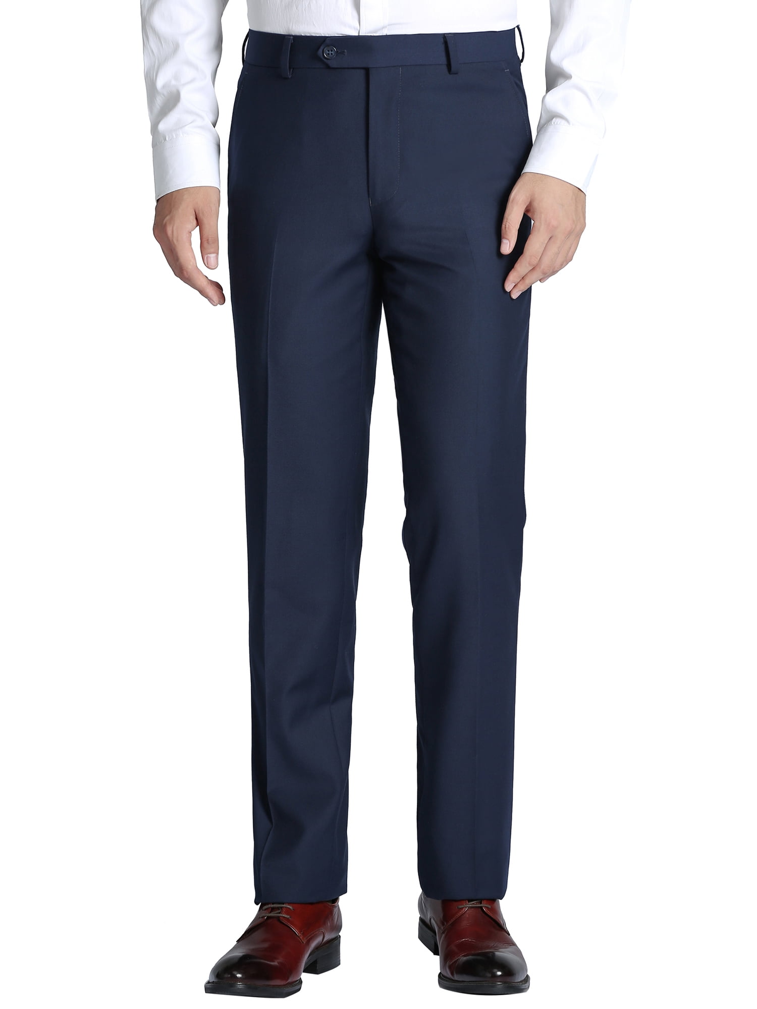 Men's Slim Fit Suit Separate Pants Flat Front Performance Dress Pants