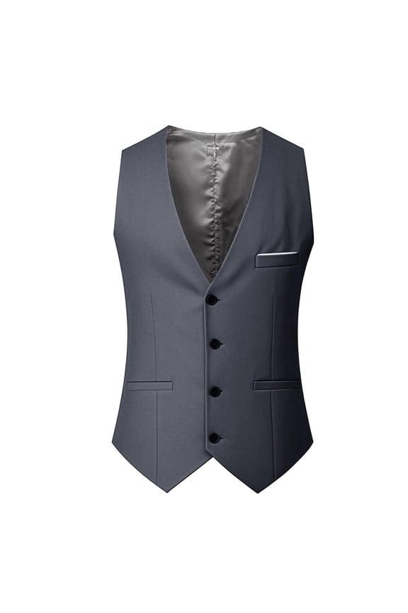 Men’s Slim Fit Suit Vest Waistcoat with 3 Pockets for Business Formal Wedding Prom and Casual Tuxedo Wear