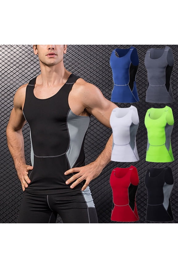 Men's Slim Fit Tank Top Muscle Tank Singlet for Gym Workout Running Fitness Sports Casual Streetwear Daily Wear Lightweight Breathable Quick-Drying | Ihhxva,Black L