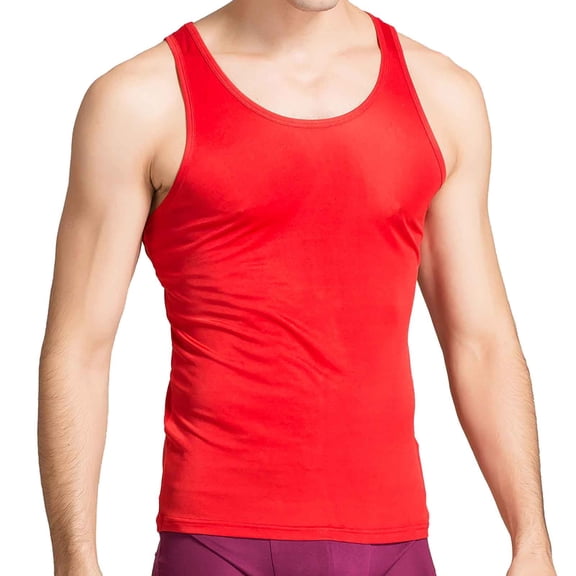 Men's Slim Fit Tank Top - Polyester Summer Sleeveless Shirt, Casual Daily Wear, Easy Care, Pair with Shorts, L-XXXL Sizes, Bust 92-110cm