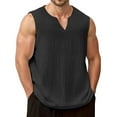 thumbnail image 1 of Men's Slim Fit Tank Tops Breathable Sleeveless Shirts for Gym Summer Casual Wear with Zipper Detail Lightweight Muscle Tee Mens Basic Tee Shirts Summer Classic T-Shirts, 1 of 6
