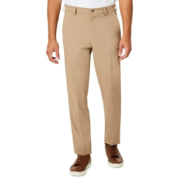 Men's Slim Fit Tech Solid Performance Dress Pants Dark Stone 38x30