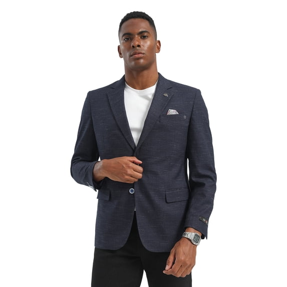 Men's Slim Fit Textured 2 Button Blazer Jacket