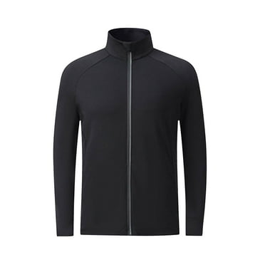 Men's Slim Fit Track Jacket - Lightweight Breathable Full Zip Athletic Training Jacket
