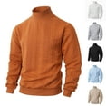 thumbnail image 1 of Men's Slim Fit Turtleneck Sweater Casual Knitted Twisted Pullover Solid Casual Chunky Fall Winter Warm Sweaters, 1 of 5