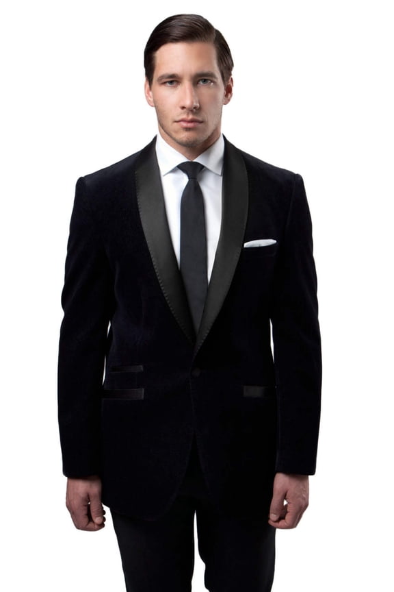 Men's Slim-Fit Tuxedo Sport Coat w/ Satin Shawl Lapel