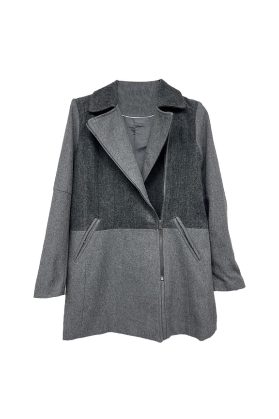 Men's Slim Fit Wool Trench Coat Medium Length Anorak Jacket for Fall Winter Warm Windproof Stylish Outerwear