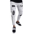 thumbnail image 1 of Men's Slim Ripped Jeans Rag Design Casual Fashion Zipper Closure Breathable Trousers, 1 of 9