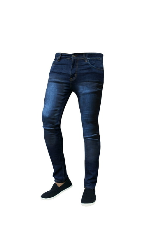 Men's Slim Taper Fit Denim Jeans Slim Fit Stretch Jeans Comfy Fashionable Super Flex Denim Pants Distressed Ripped Skinny Jeans for Men Straight Leg Skinny Denim Pants