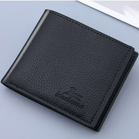 Men's Slim Wallet - Ultra Thin RFID Card Holder with 6+ Slots & Quick Access Pocket (black, 3.8x4.4 Inch)‌