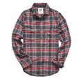 thumbnail image 1 of Men's Slimfit Flannel Shirt Two-ply 100% Cotton Pre Washed Vintage Look Plaid Work Shirt - Modern Slim Fit, 1 of 5