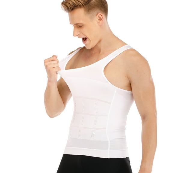Men's Slimming Body Shaper Breathable Compression Shirt Girdles Abdomen Slim Vest Tummy Shapewear
