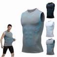 thumbnail image 1 of Men's Slimming Compression Tank Top, Dry Fit Workout Body Shaper Vest for Gym, Workout, Daily Wear Gray XXL, 1 of 6