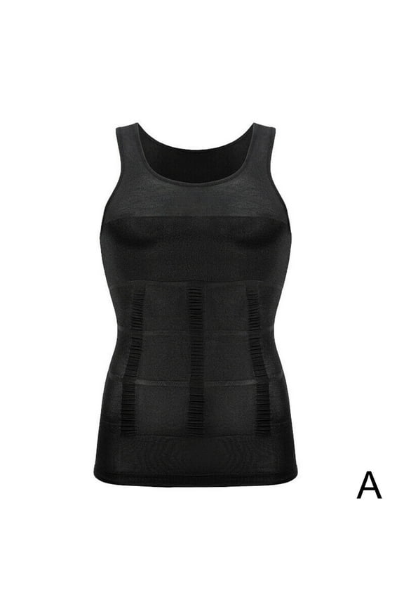 Men's Slimming Stretchy Shapewear Vest Shirt Sports Compression Men's Tank Top For Fitness And Slimming Abdomen And Waist S1X2