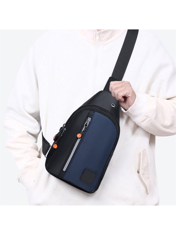 Men's Sling Bag, Lightweight Waterproof Crossbody Bag with Zipper Pockets, Stylish Adjustable Shoulder Strap for Outdoor and Daily Use