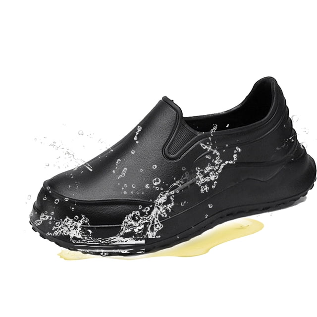 Kitcheb Chef Men's Slip-On Chef Shoes - Non-Slip Kitchen Work Shoes with Soft Sole ...
