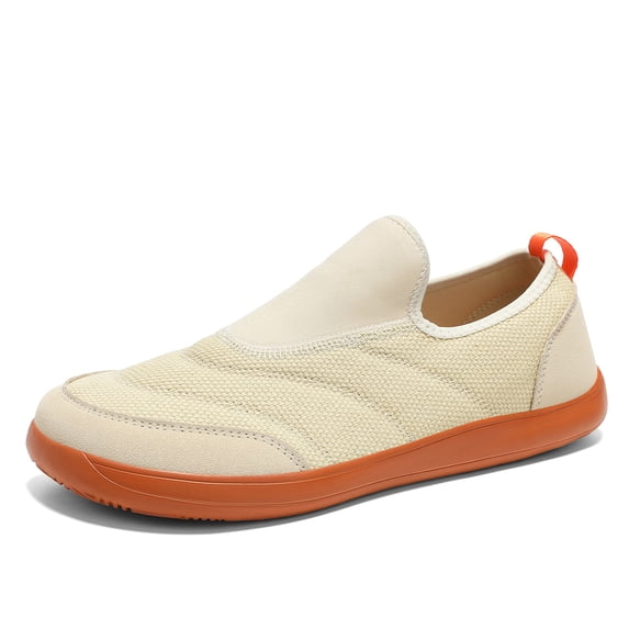 Men's Slip On Fabric Spliced Low Top Flat Walking Casual Shoes