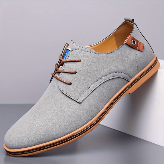 Men's Slip-On/Lookout Loafers - Toe Low-Top Business Casual Shoes with Synthetic Upper, PU Cushioned Insole & All-Season Rubber Sole - All-Terrain Traction for Office, Semi-Formal Wear (Year-Round)