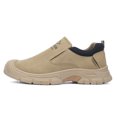 thumbnail image 1 of Men's Slip‑On Low‑Top Work Utility Shoes, Faux Leather Upper Round‑Toe Reinforced Toe Cap Rugged Block Outsole Comfort Footwear For Daily Work And Casual Wear, 1 of 7