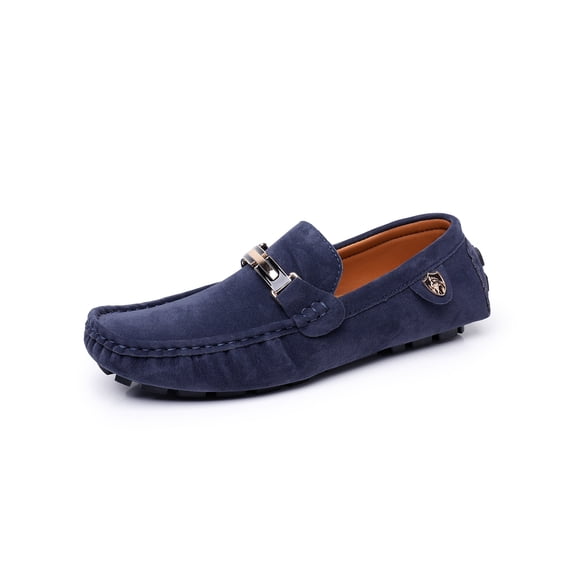 Men's Slip-On Metal Buckle Moccasin Loafers