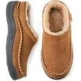 thumbnail image 1 of Men's Slip On Moccasin Slippers, Indoor/Outdoor Warm Fuzzy Comfy House Shoes, Fluffy Wide Loafer Slippers, 1 of 11